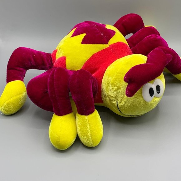 BJ Toy Co. Purple & Yellow Plush Spider Toy 9" - Picture 3 of 10